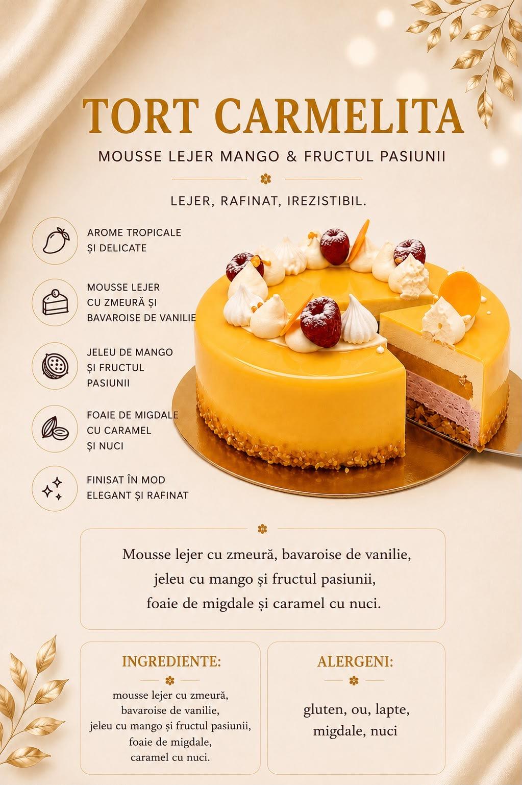 Tort Carmelita — Lejer, rafinat, irezistibil