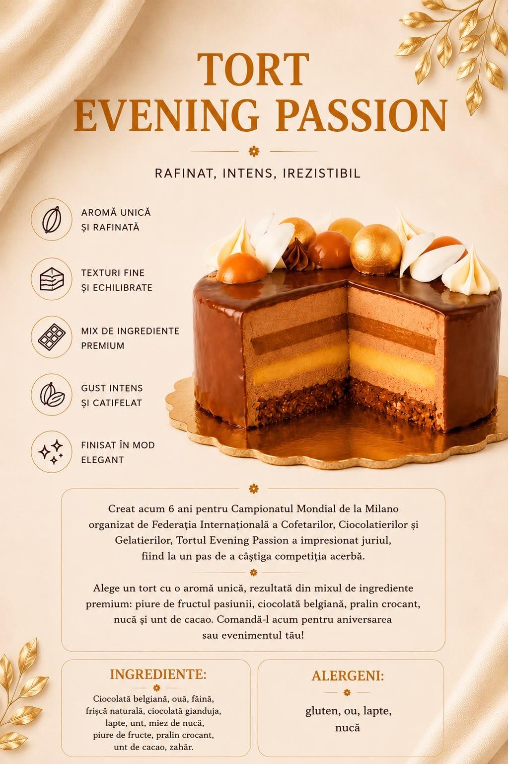 Tort Evening Passion — Rafinat, intens, irezistibil